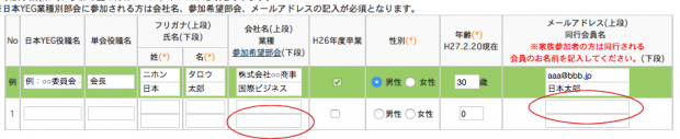 日本YEG全国大会 京都大会登録フォーム